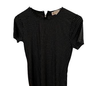 Micheal Kors size small black silver studded dress short sleeve with stretch NWT